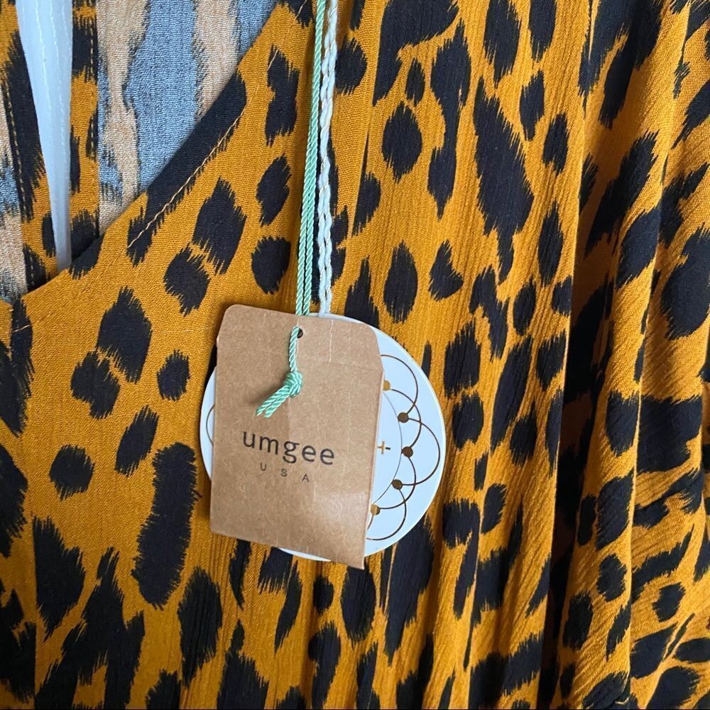 Bohemian Jungle Maxi Hi Lo Leopard Dress NWT - Picture 8 of 16